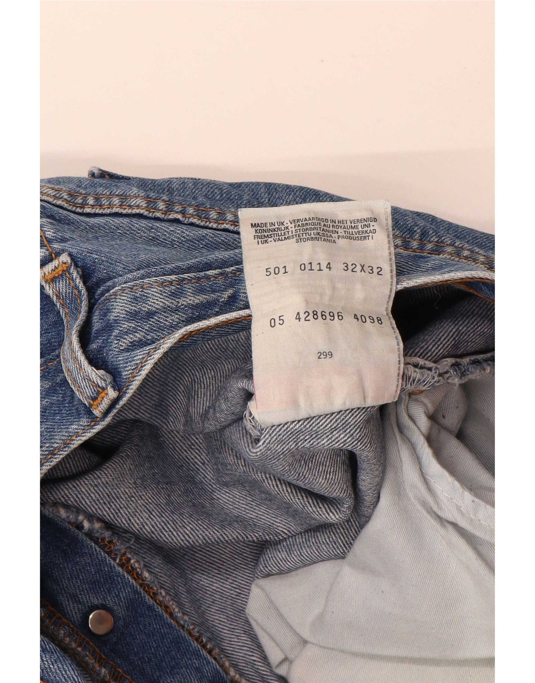Męskie jeansy Levi's 501 Straight W32 L32 Niebieskie bawełniane