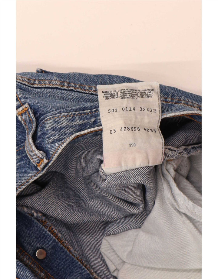 Męskie jeansy Levi's 501 Straight W32 L32 Niebieskie bawełniane