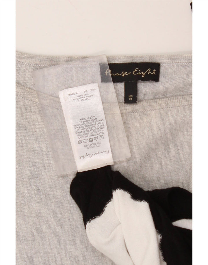 Damski sweter oversize PHASE EIGHT z dekoltem w łódkę, UK 14, średni szary