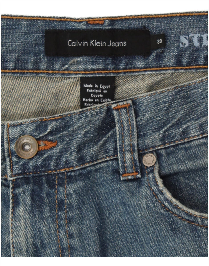 Męskie spodenki jeansowe Calvin Klein W33, średnioniebieskie, bawełniane