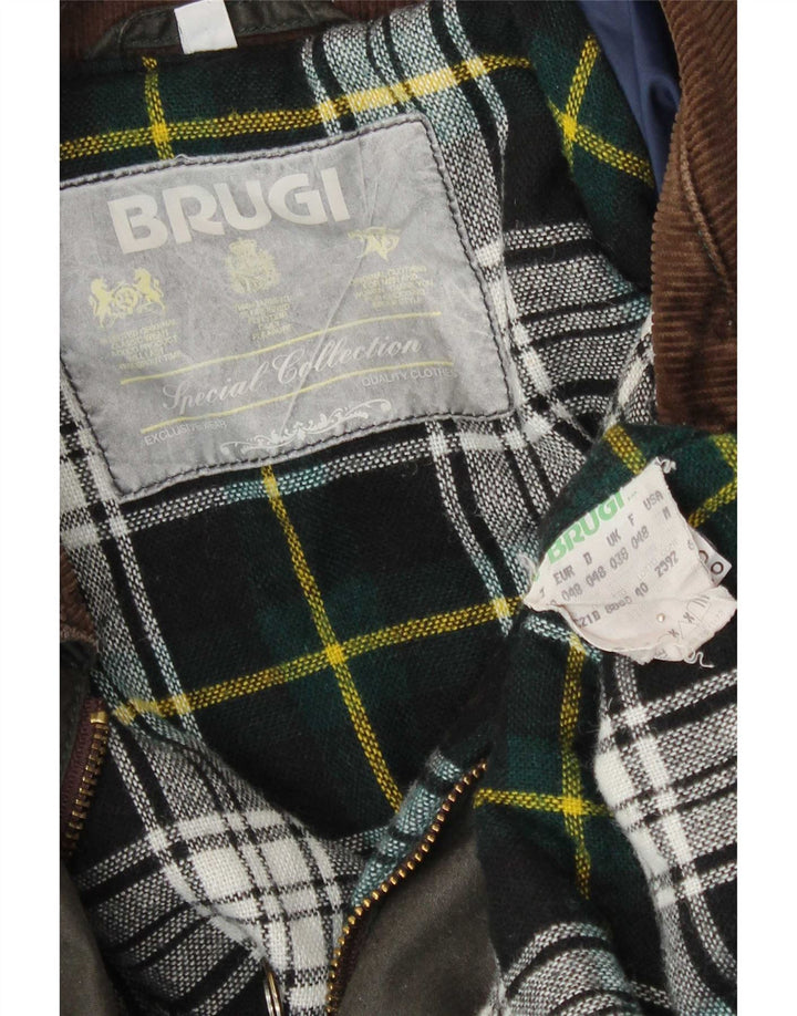 Męska kurtka z woskowanej bawełny Brugi UK 38 Medium Khaki