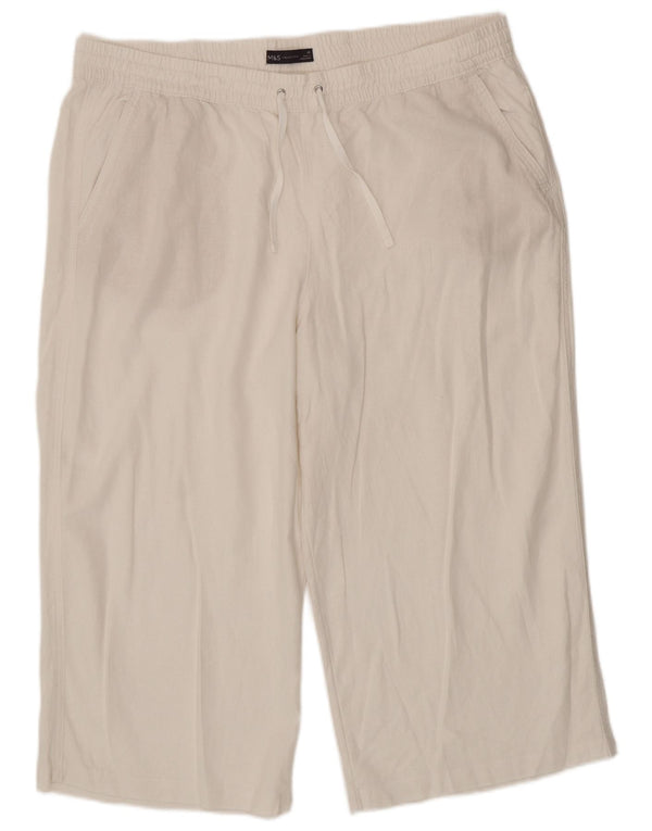 Spodnie Marks & Spencer Damskie Straight Capri UK 20 2XL W40 L21 Białe