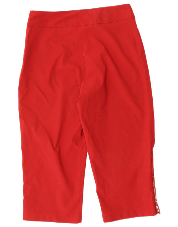 Damskie spodnie Capri Adidas UK 14 Large W30 L19 Czerwony poliester