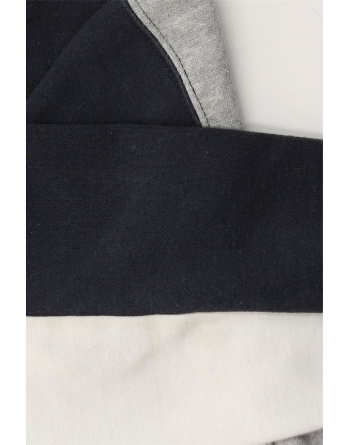 Męska bluza CHAMPION Sweter XS Szara bawełna z blokami kolorów