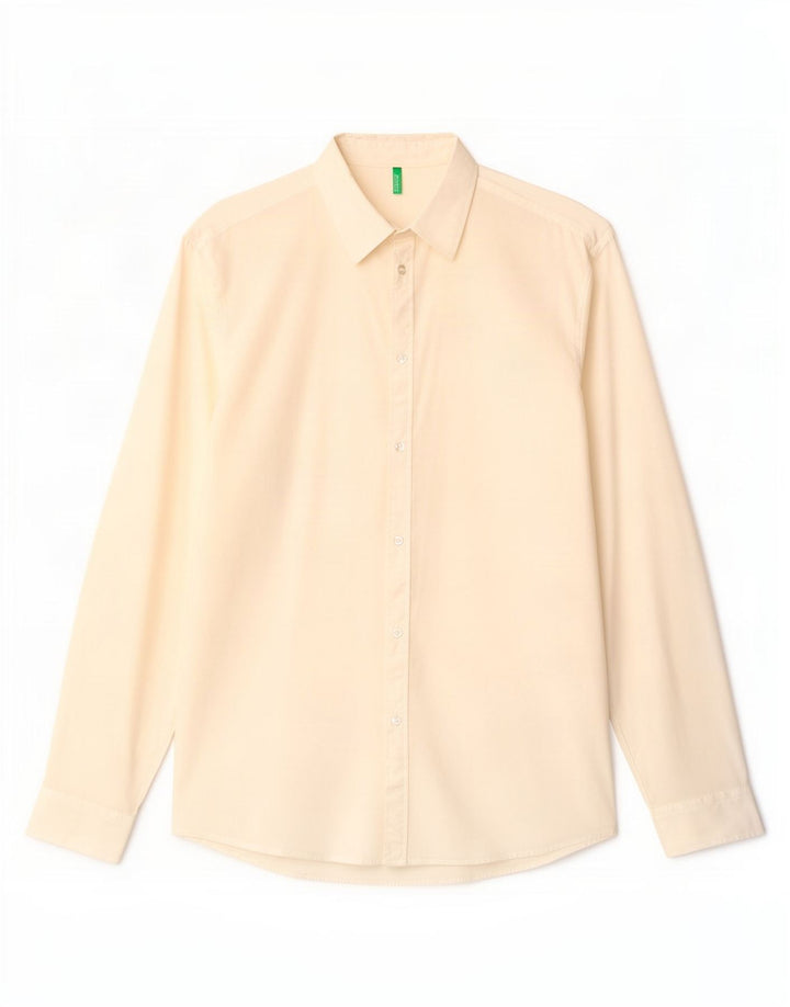 Koszula męska Benetton XL, biała, bawełniana