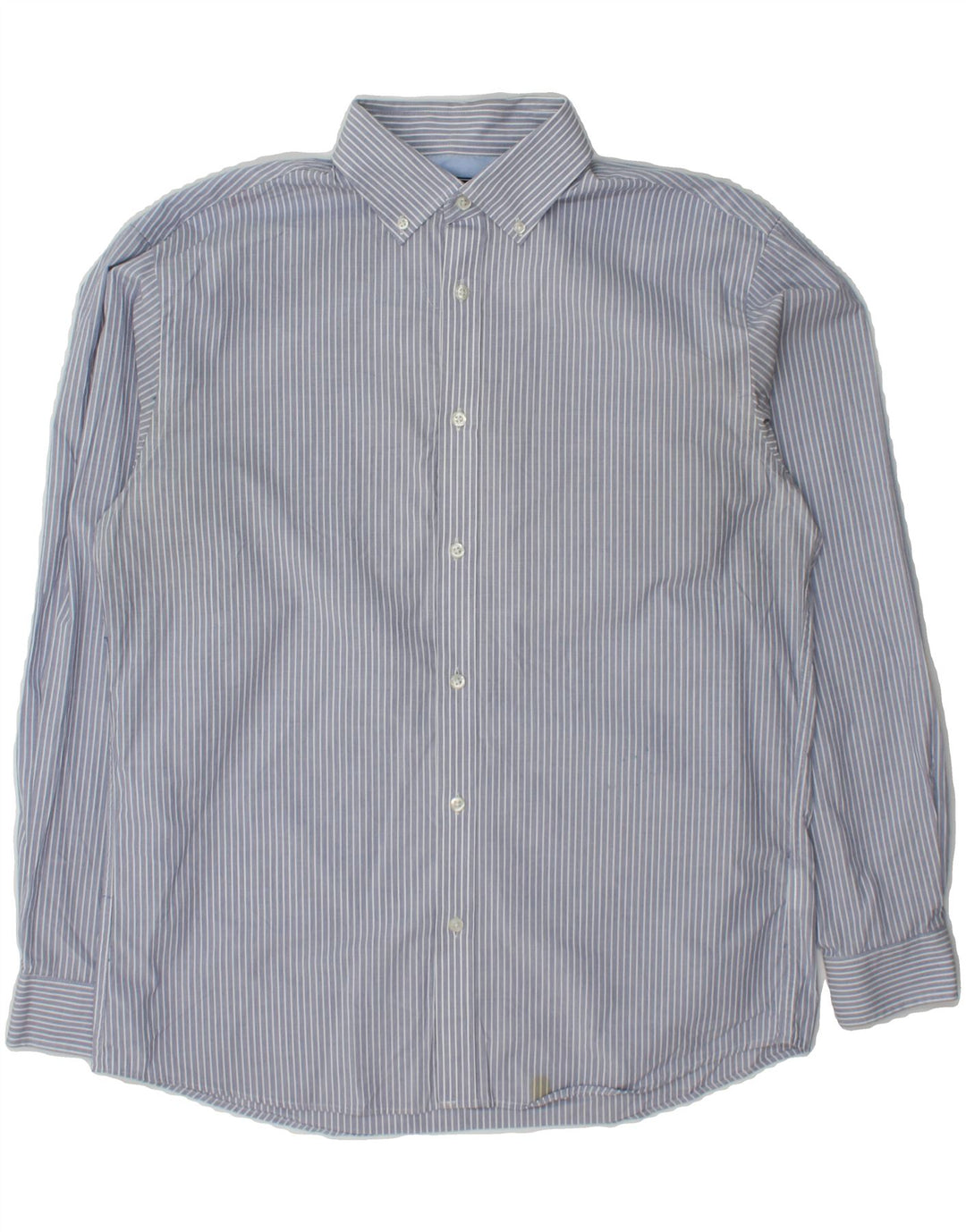 IZOD Mens Slim Fit Shirt Size 15 1/2 Medium Blue Striped Cotton Vintage Izod and Second-Hand Izod from Messina Hembry 