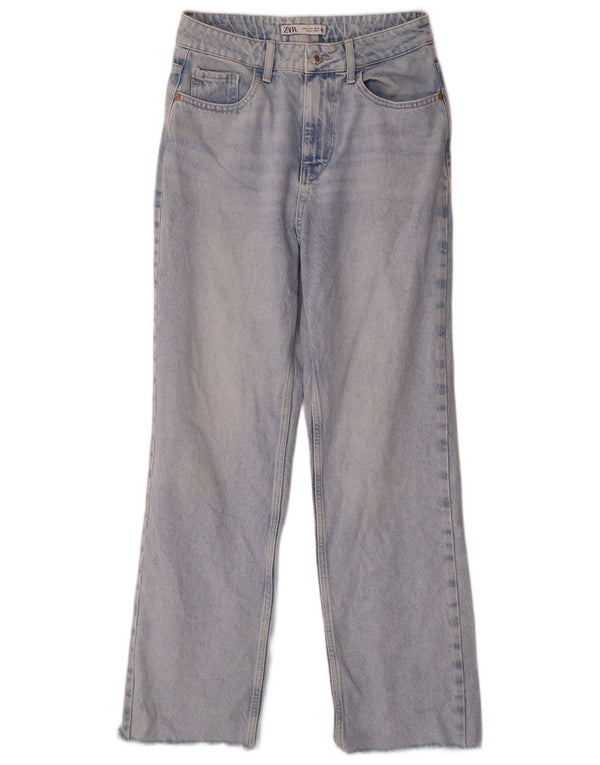 Damskie proste dżinsy Zara EU 38 Small W28 L29 Niebieskie bawełniane