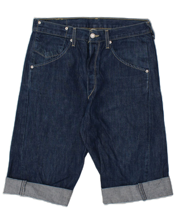 LEVI'S Womens Denim Shorts W32 Large Navy Blue