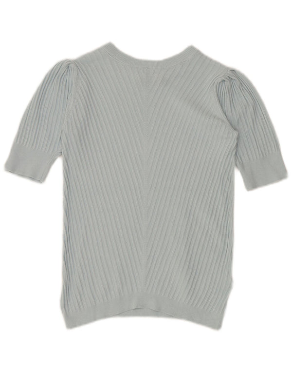 Marks & Spencer Damski sweter z okrągłym dekoltem, UK 10, mały, niebieski