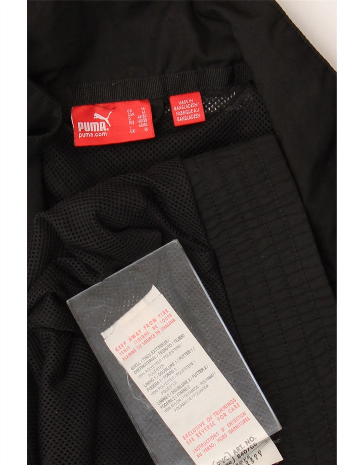 Męska kurtka dresowa Puma, średnia czarna, poliester z blokami kolorów
