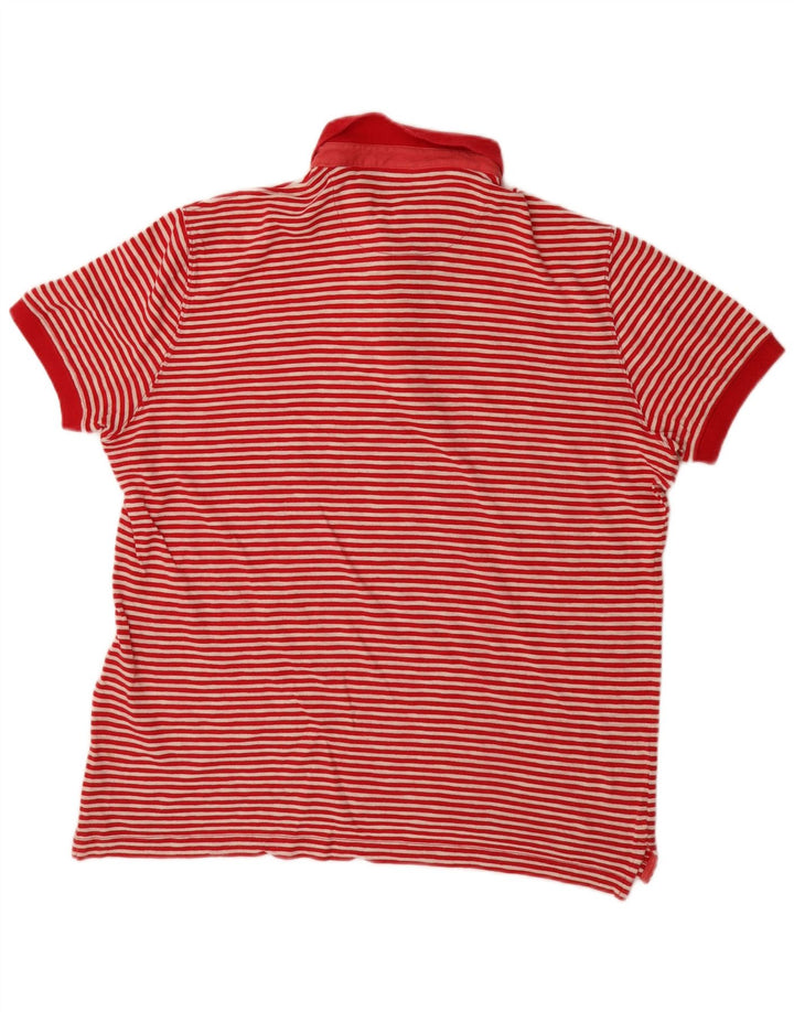 Męska koszulka polo MASSIMO DUTTI w duże czerwone paski