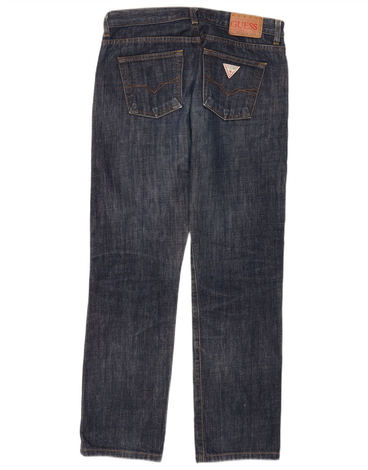Jeansy damskie Guess Straight W29 L28 Granatowe, bawełniane