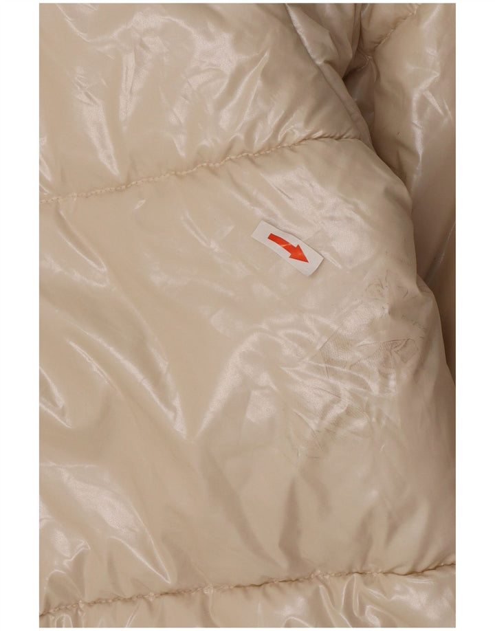 Damska ocieplana kurtka Benetton UK 18 XL Beżowy poliamid