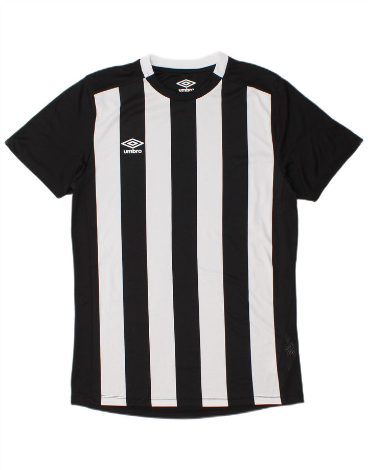 T-shirt męski Umbro z poliestru w małe czarne paski