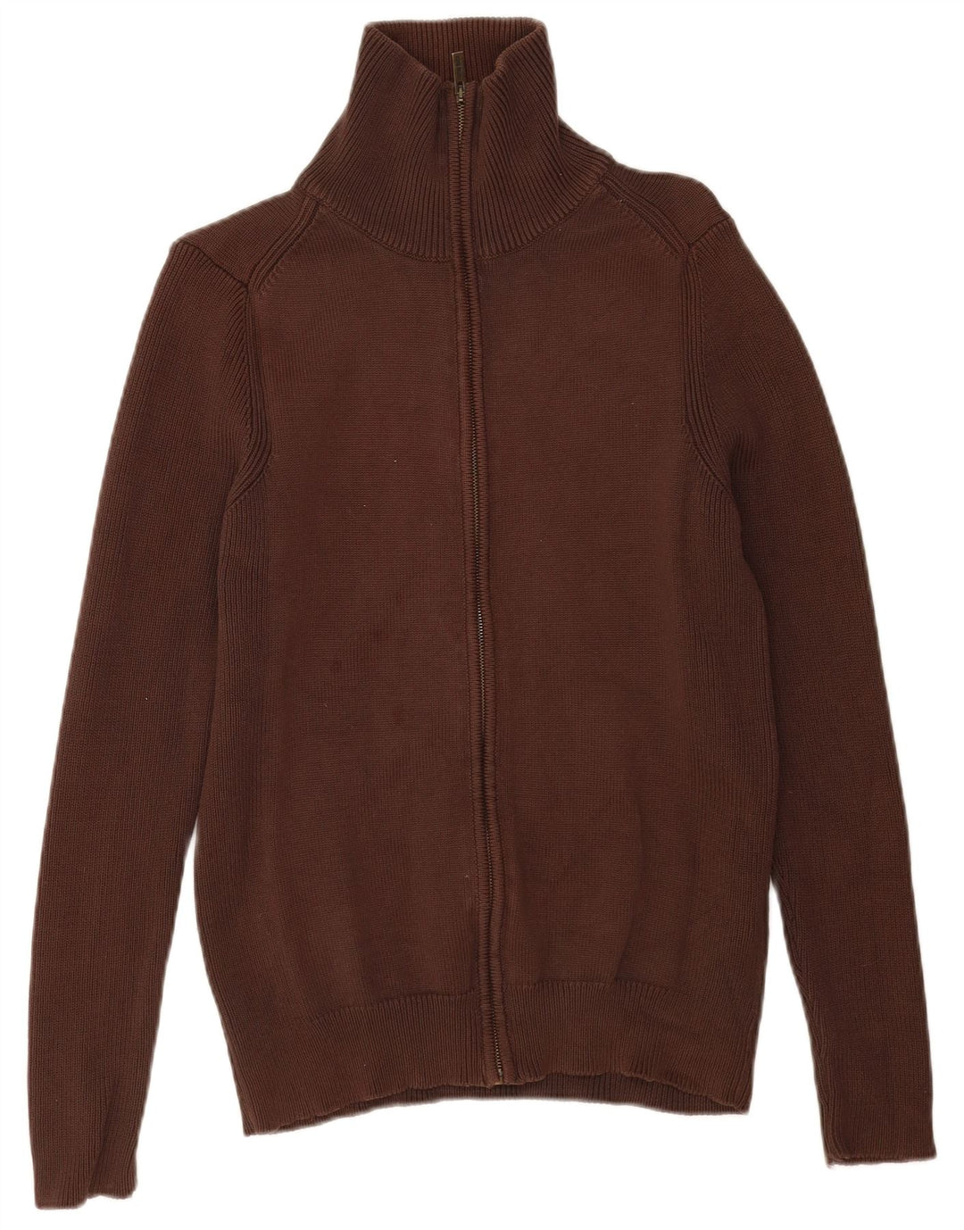 Męski sweter Zara, duży, brązowy, bawełniany