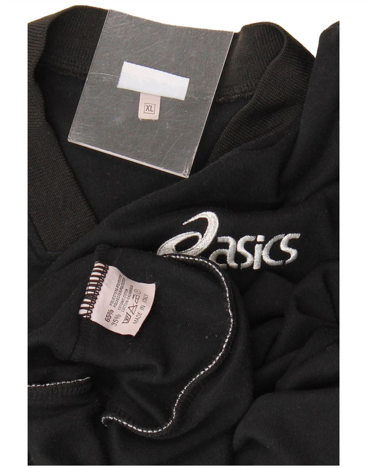 Męski T-shirt męski o dopasowanym kroju Asics, XL, czarny poliester