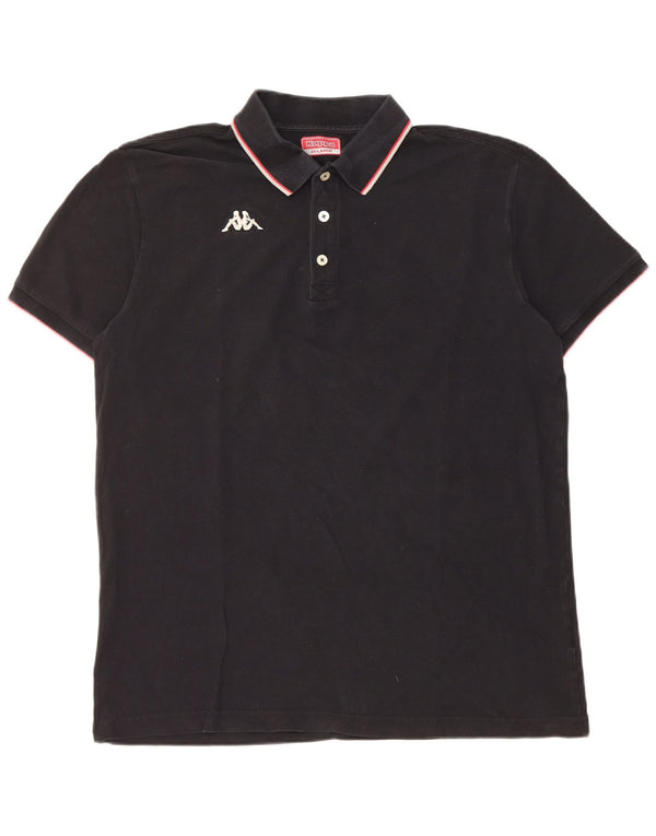 Męska koszulka polo Kappa 2XL Czarna bawełniana