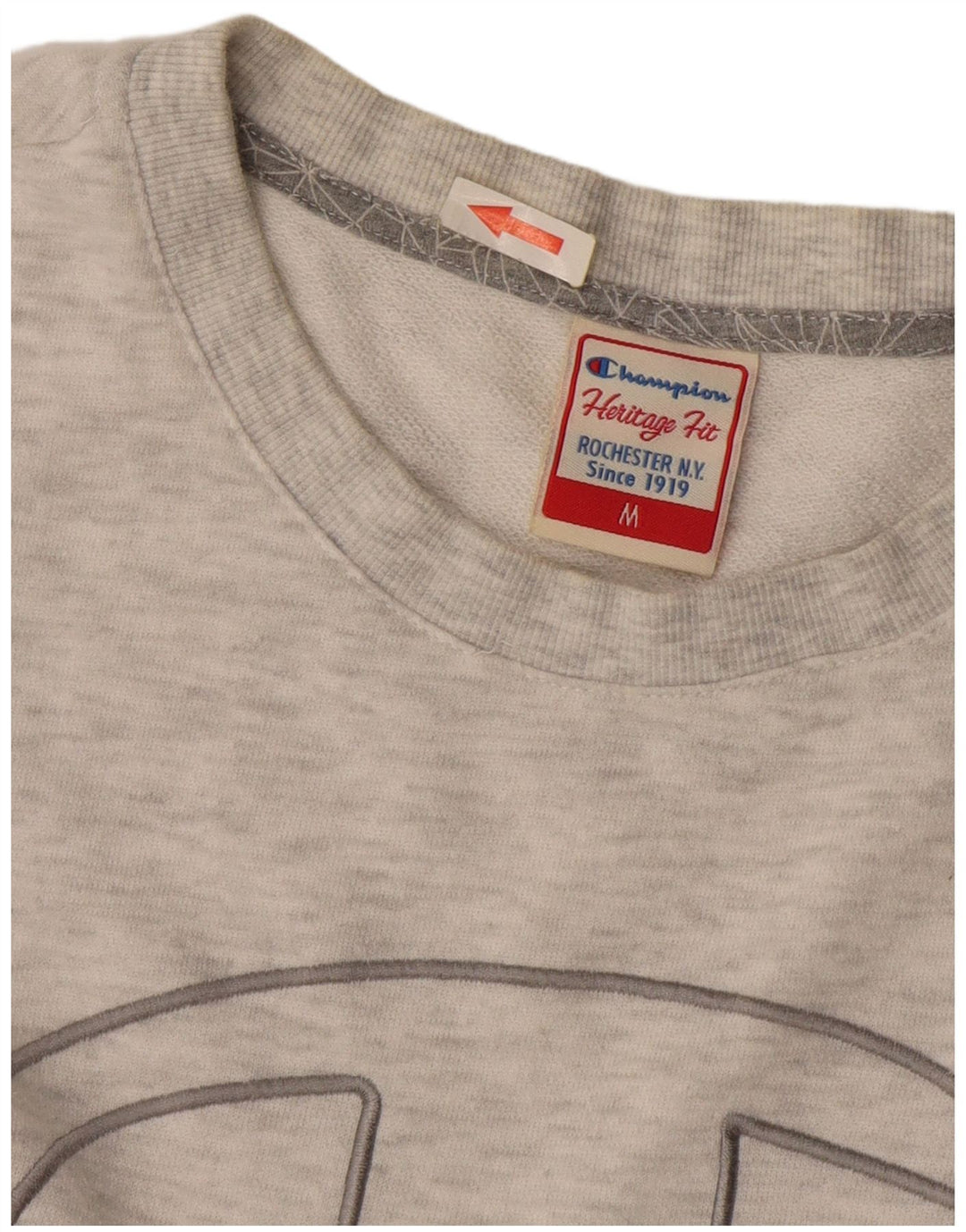 Damska bluza Champion Heritage Fit Graphic Jumper UK 14 Średni szary