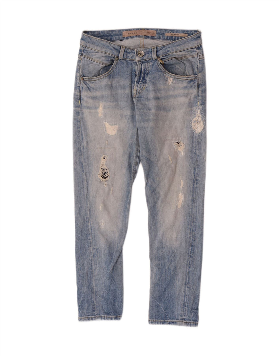 Guess Jeansy damskie w trudnej sytuacji W26 L24 Niebieskie bawełniane