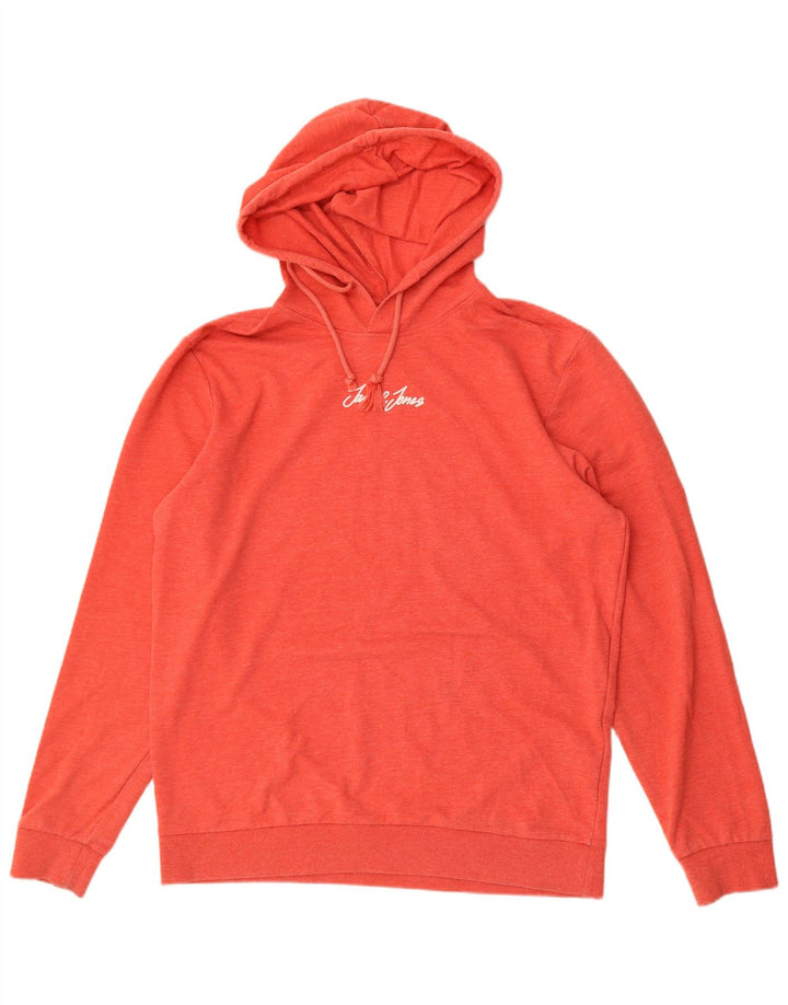 Męski sweter z kapturem Jack & Jones XL, czerwony, poliester