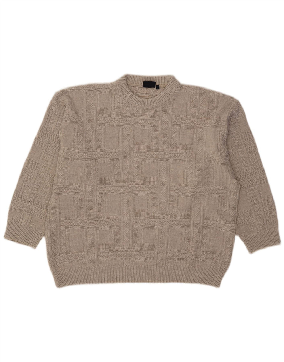 Męski sweter z okrągłym dekoltem Nick Taylor XL, szary akryl