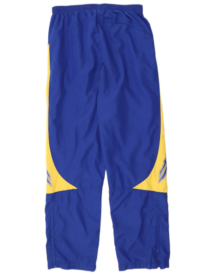 Męski graficzny pełny dres Asics, duży niebieski poliester z blokami kolorów