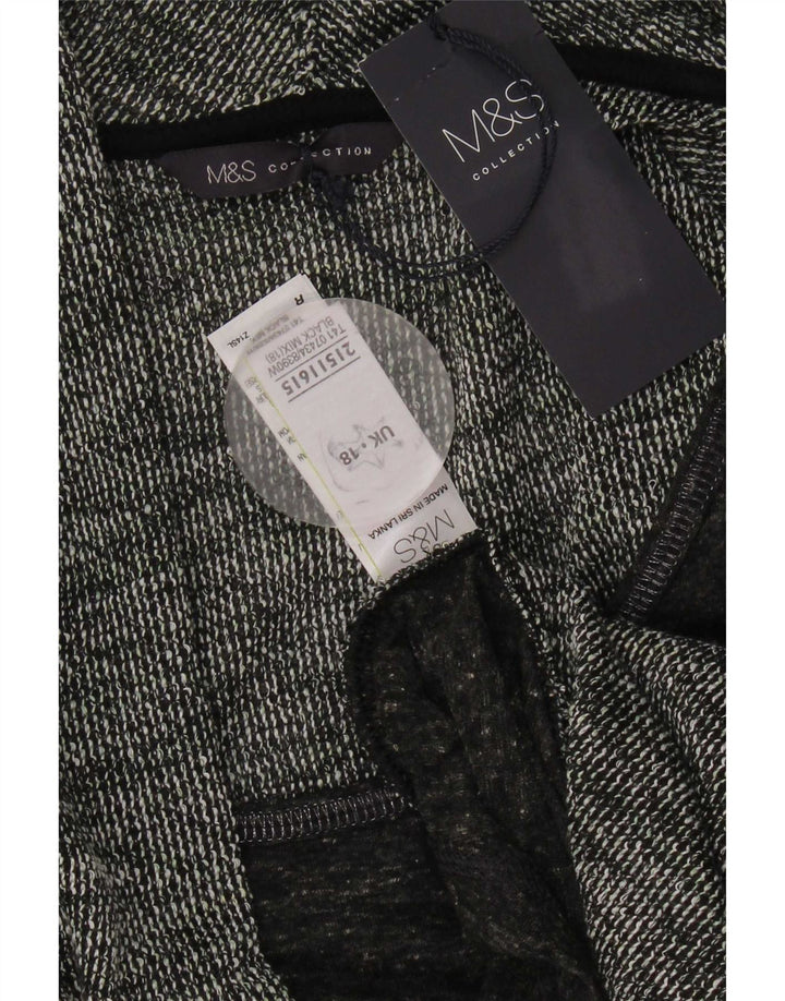 Marks & Spencer Damski sweter rozpinany, UK 18 XL, szary poliester