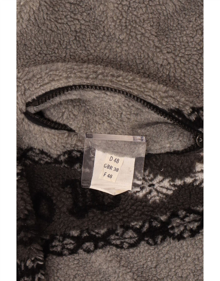 Męska dwustronna kurtka polarowa VINTAGE Graphic UK 38 Medium Grey Fair Isle