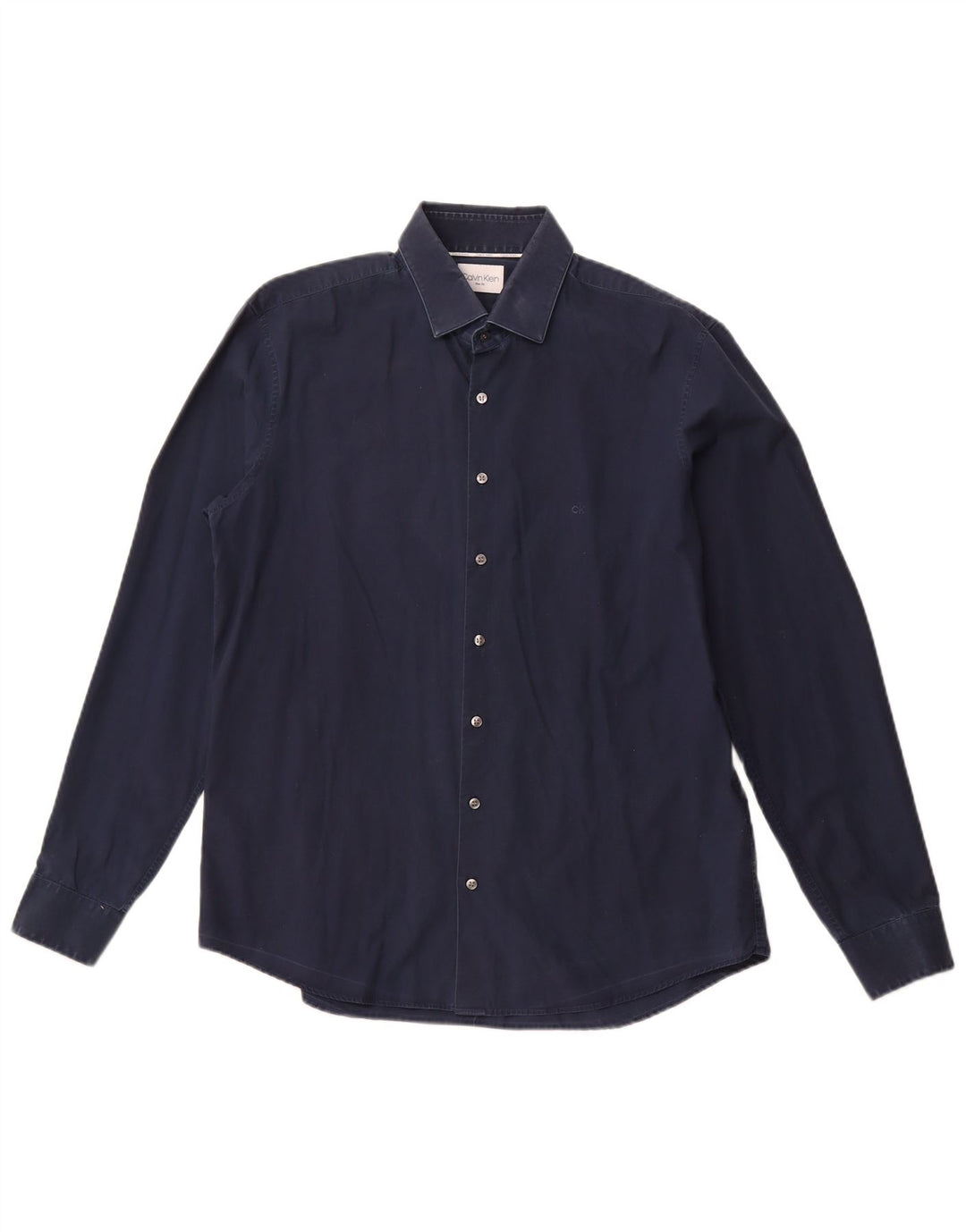 Koszula męska CALVIN KLEIN o dopasowanym kroju, rozmiar 16 1/2, duża, granatowa, bawełniana