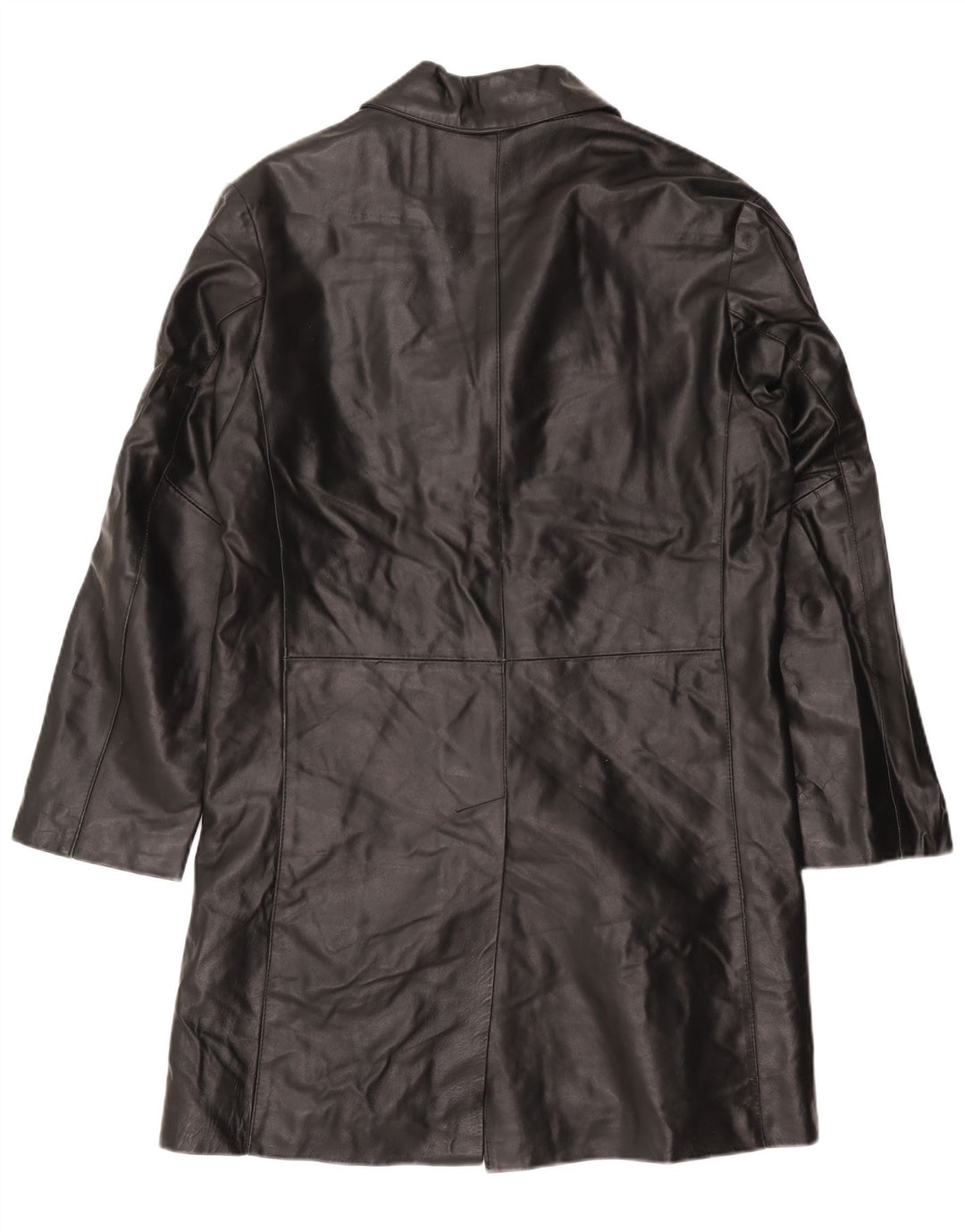 Catbalou Męski płaszcz skórzany UK 40, duża czarna skóra