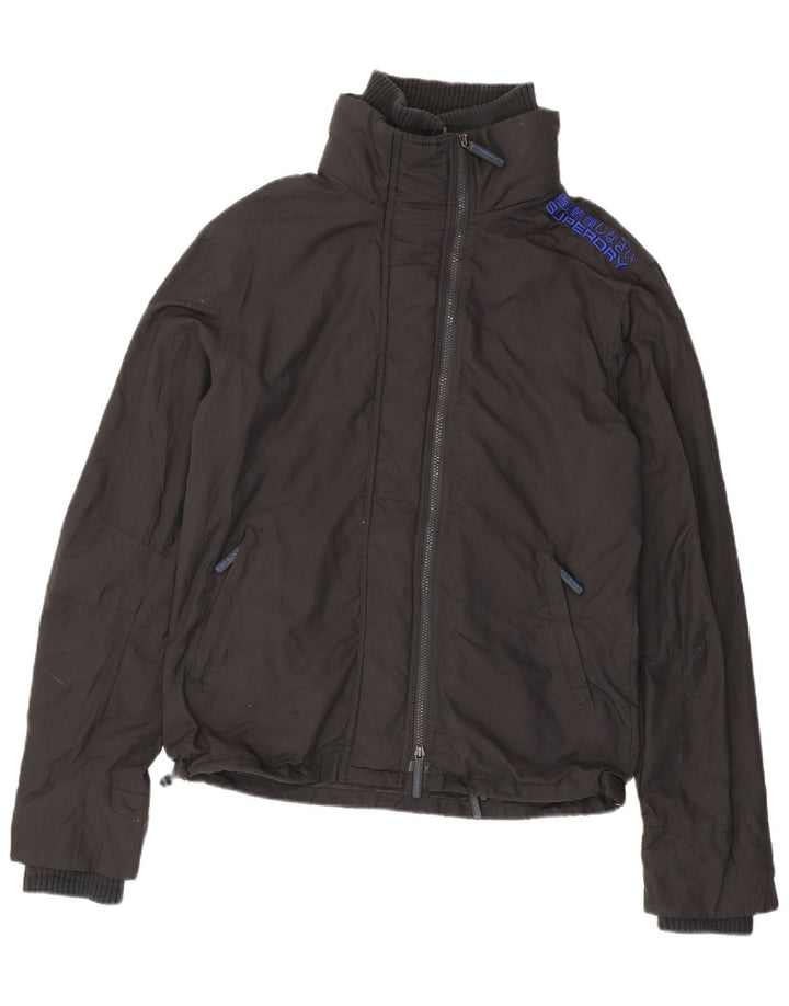 Męska kurtka przeciwdeszczowa Superdry UK 42 XL, szary nylon