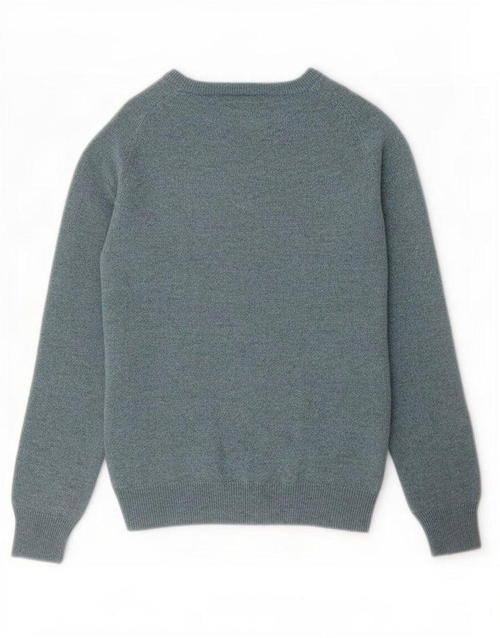 Marks & Spencer Męski sweter o regularnym kroju z dekoltem w łódkę, mały, niebieski