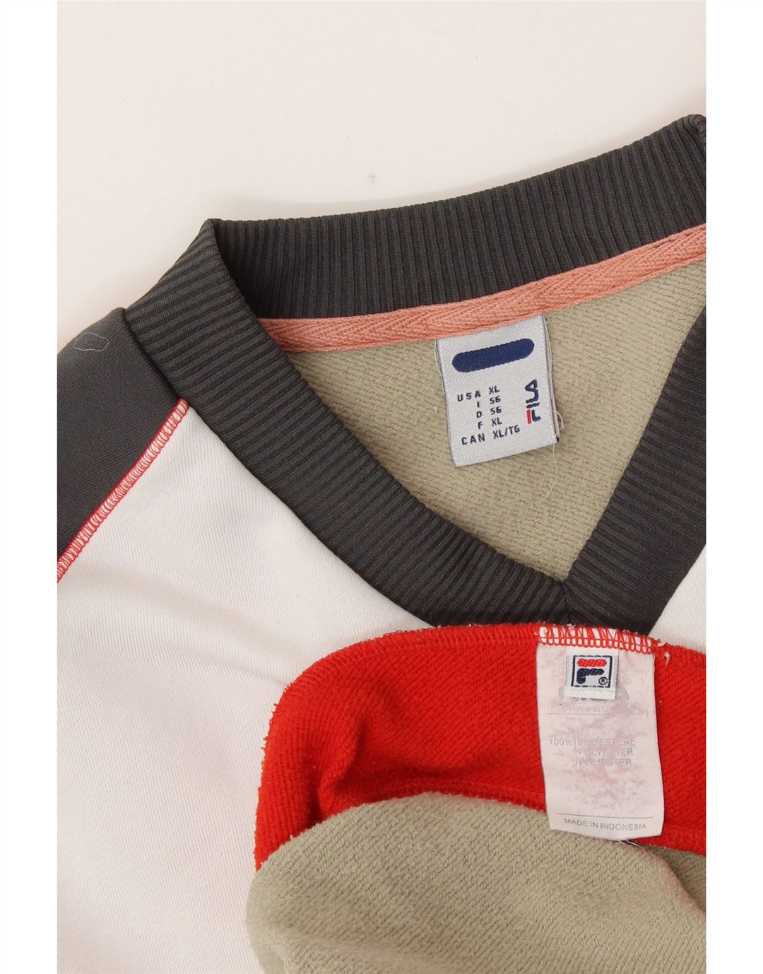 Męski sweter FILA XL, wielokolorowy poliester z blokami kolorów