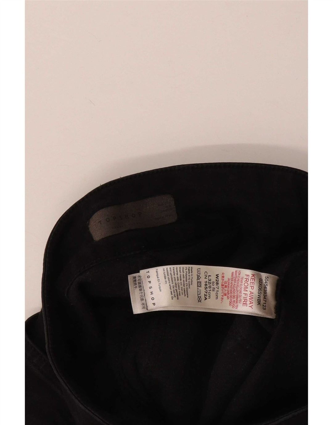 Damskie jeansy rozkloszowane Topshop W28 L32 Czarne bawełniane
