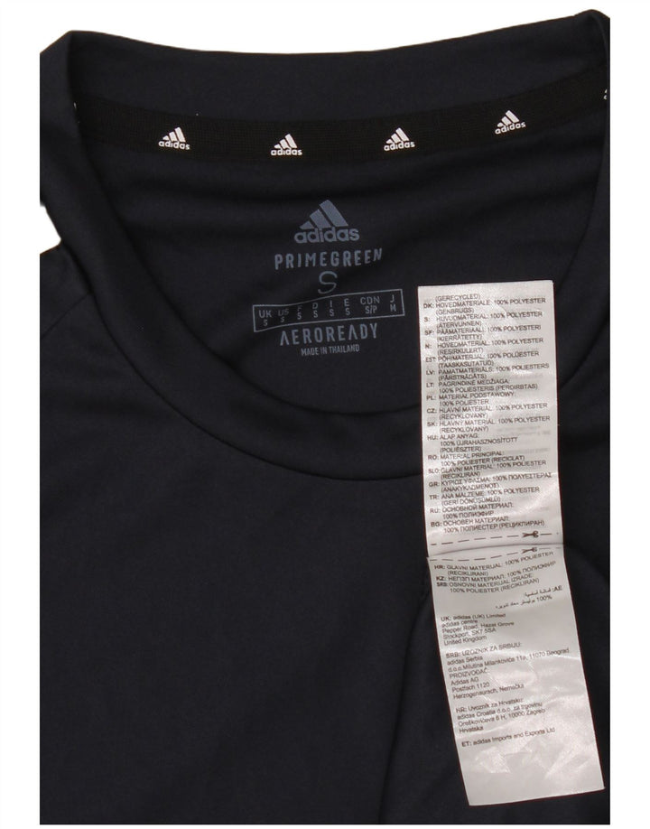 Adidas Męski T-shirt Top Mały Granatowy Poliester