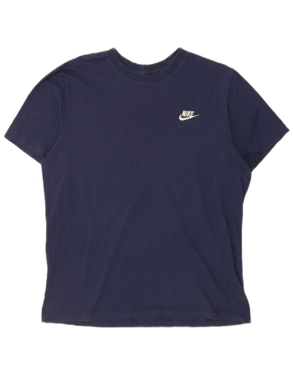 T-shirt męski Nike, średni, granatowy, bawełniany