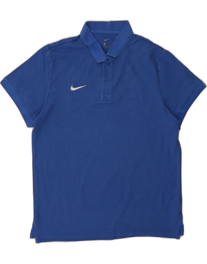 NIKE Mens Polo Shirt Large Blue Cotton Vintage Nike and Second-Hand Nike from Messina Hembry 