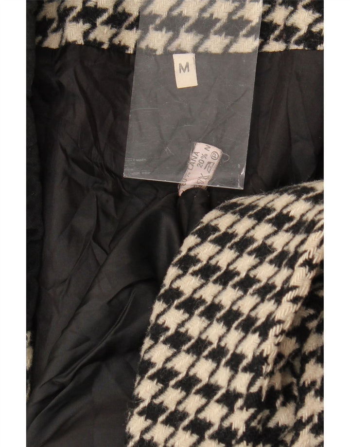 Damska marynarka oversize VINTAGE UK 14, średnia czarna pepitka