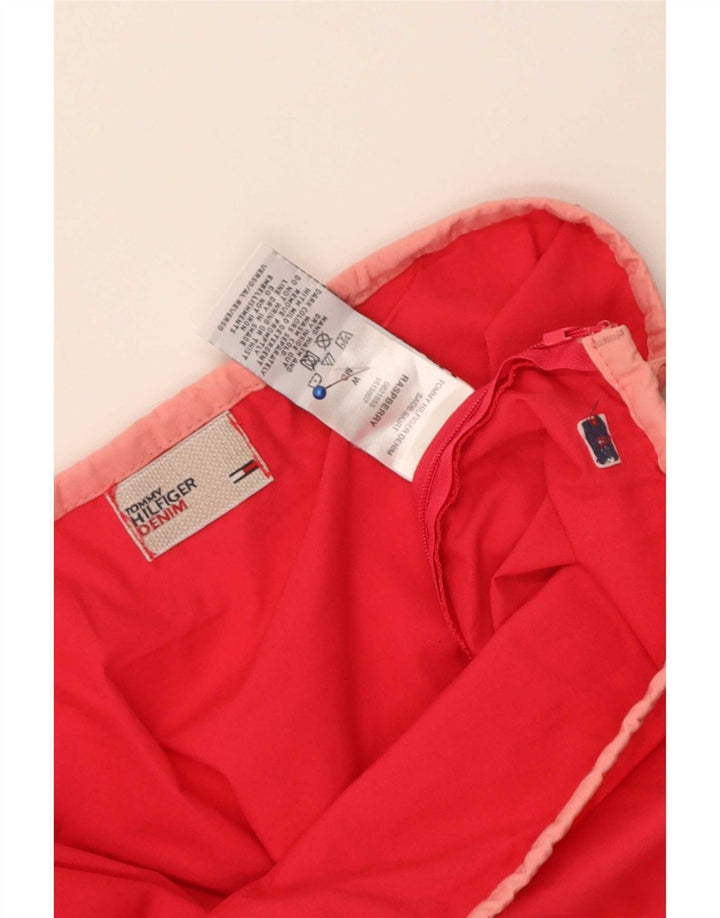 Damska spódnica w kształcie litery A Tommy Hilfiger, średnia W34, czerwona bawełna