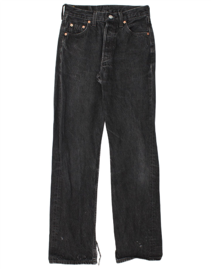 Damskie dżinsy Levi's 501 Straight W28 L30 Czarna bawełna