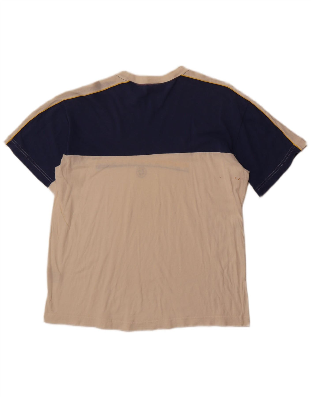 Męska koszulka z grafiką COLMAR Top, bawełniana, średnia, biała, z blokami kolorów