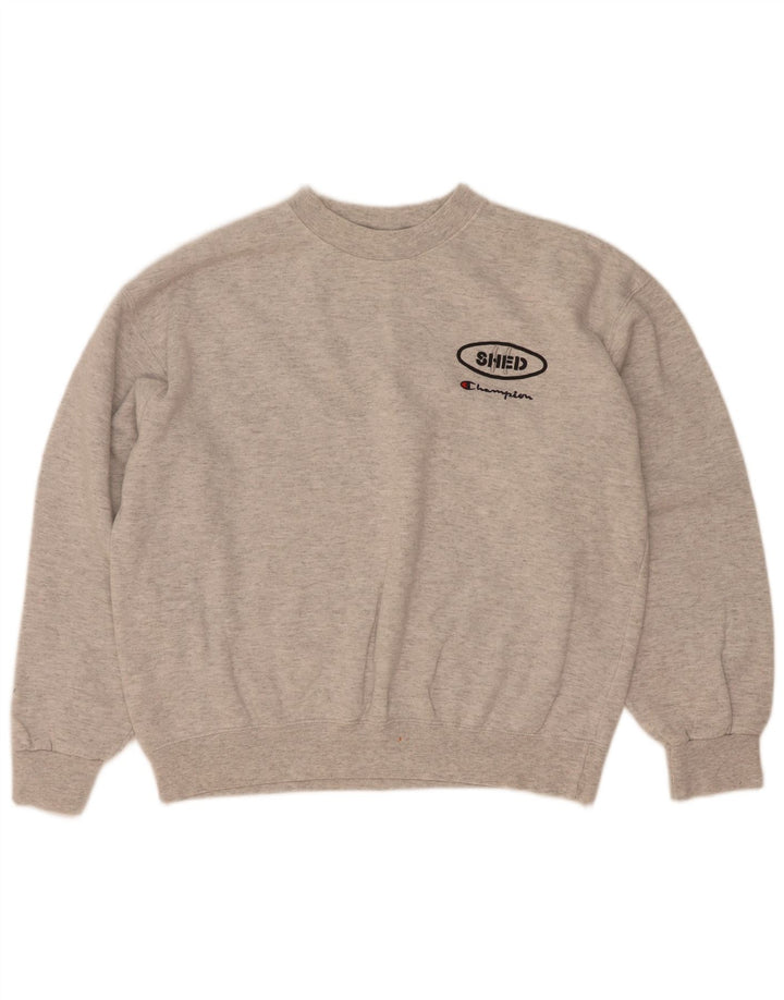 Damski sweter oversize Champion UK 16, duży, szary, nakrapiany
