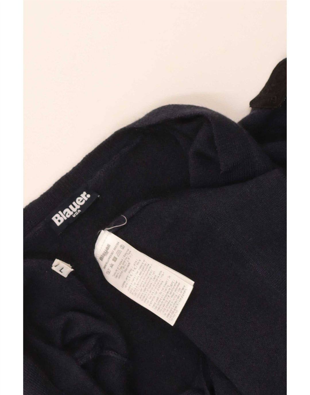 Sweter damski Blauer UK 14, duży, granatowy, wełniany