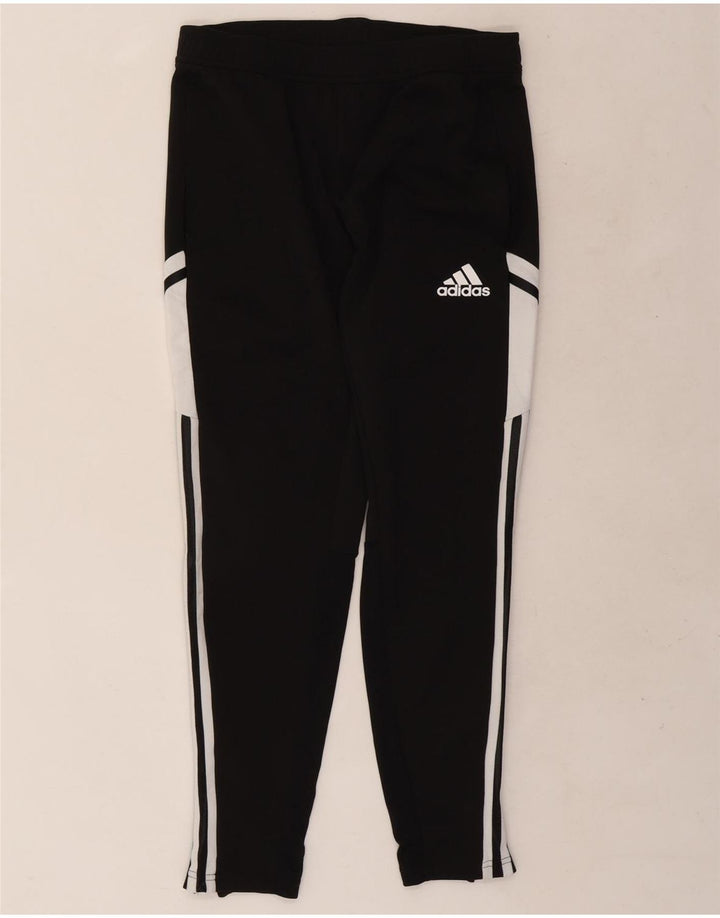 Męskie spodnie dresowe Adidas Aeroready, średni czarny poliester z blokami kolorów