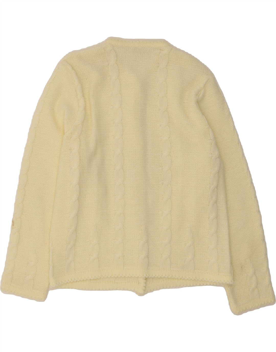 VINTAGE Womens Cardigan Sweater IT 44 Medium Off White Polyacrylic Vintage Vintage and Second-Hand Vintage from Messina Hembry 