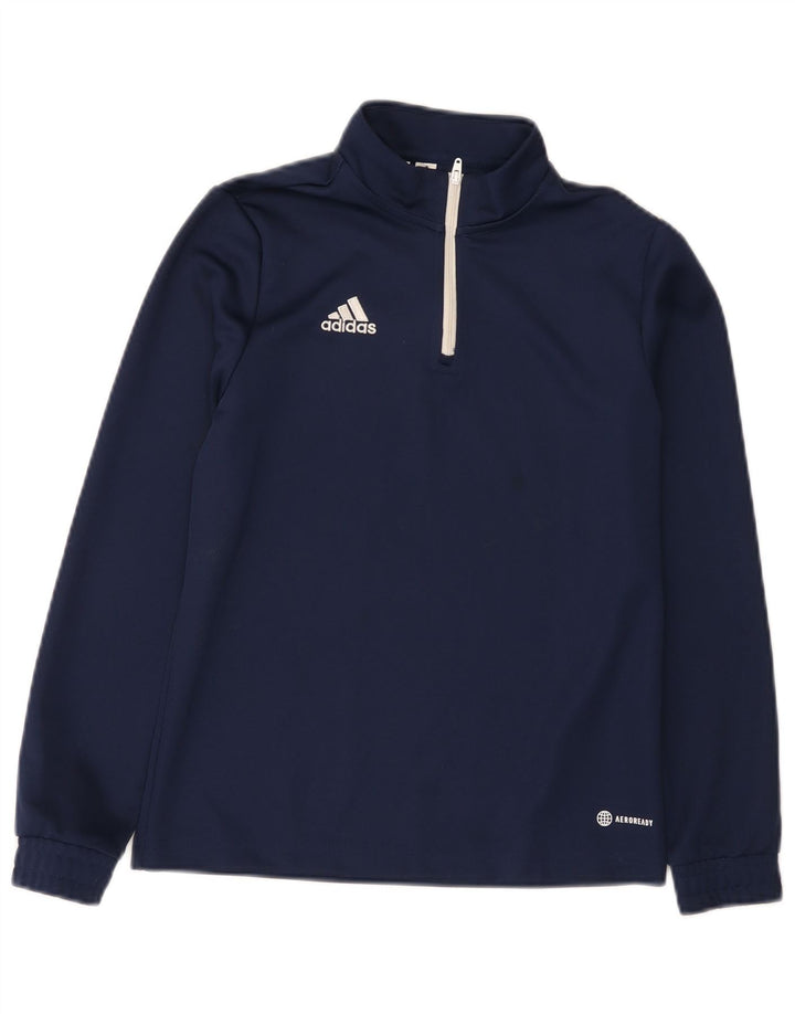 Dres chłopięcy Adidas Aeroready z zamkiem błyskawicznym na szyi, 11-12 lat, granatowy