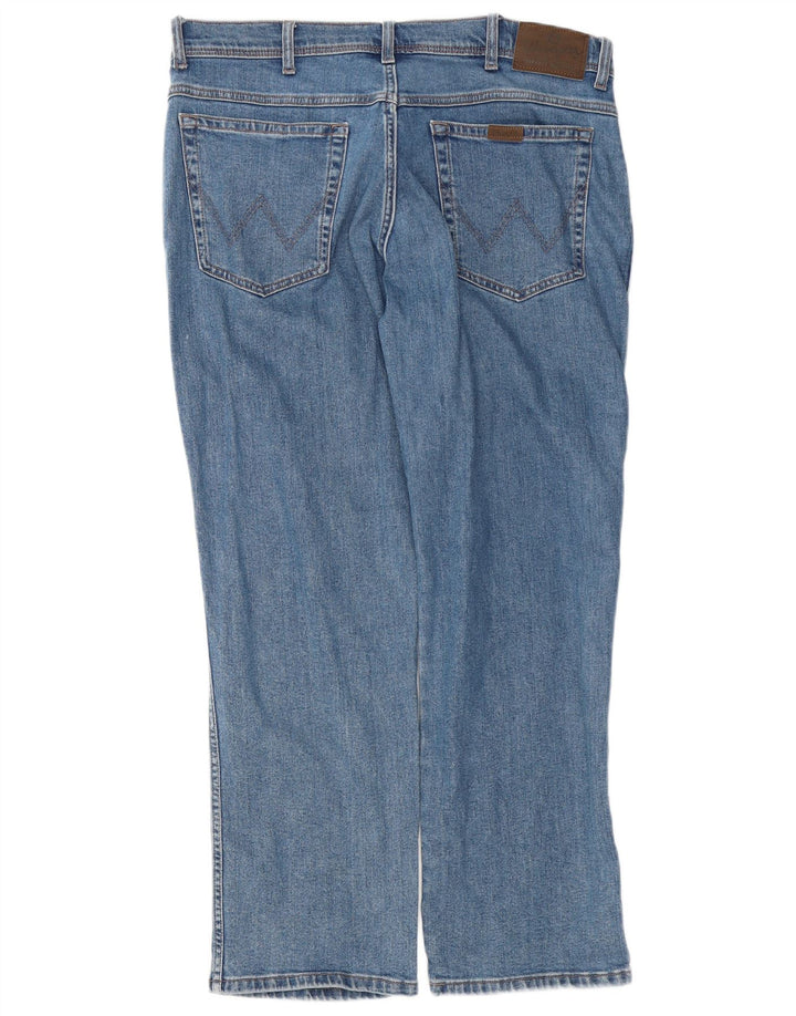 Męskie jeansy Wrangler o prostym kroju W36 L30, niebieskie, bawełniane