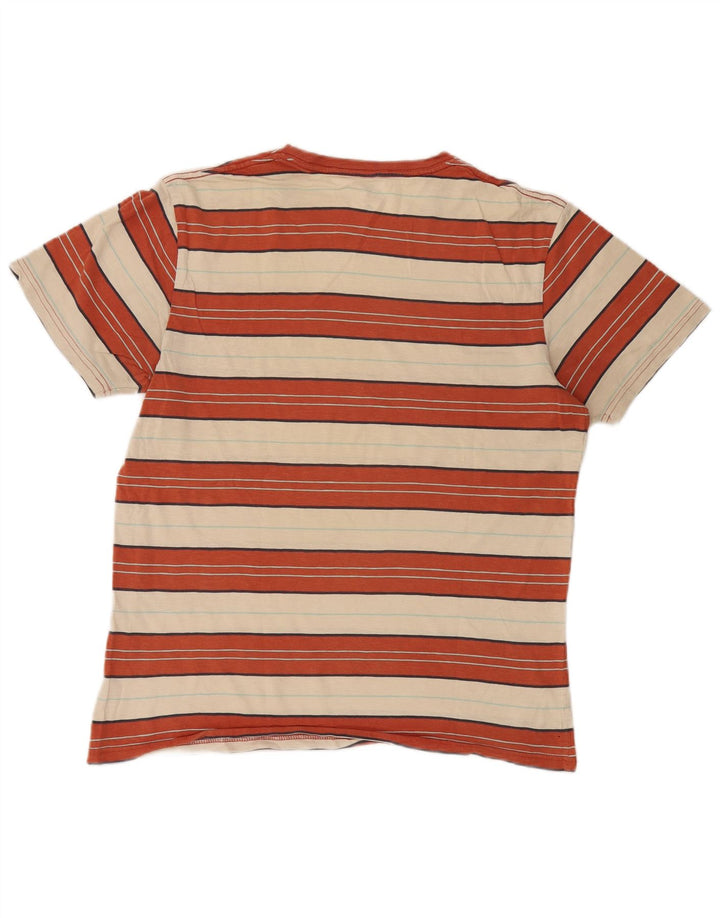 T-shirt męski Rip Curl o standardowym kroju, duży, w pomarańczowe paski
