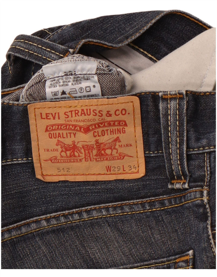 Męskie spodenki jeansowe LEVI'S 512 W29 Small, niebieskie, bawełniane