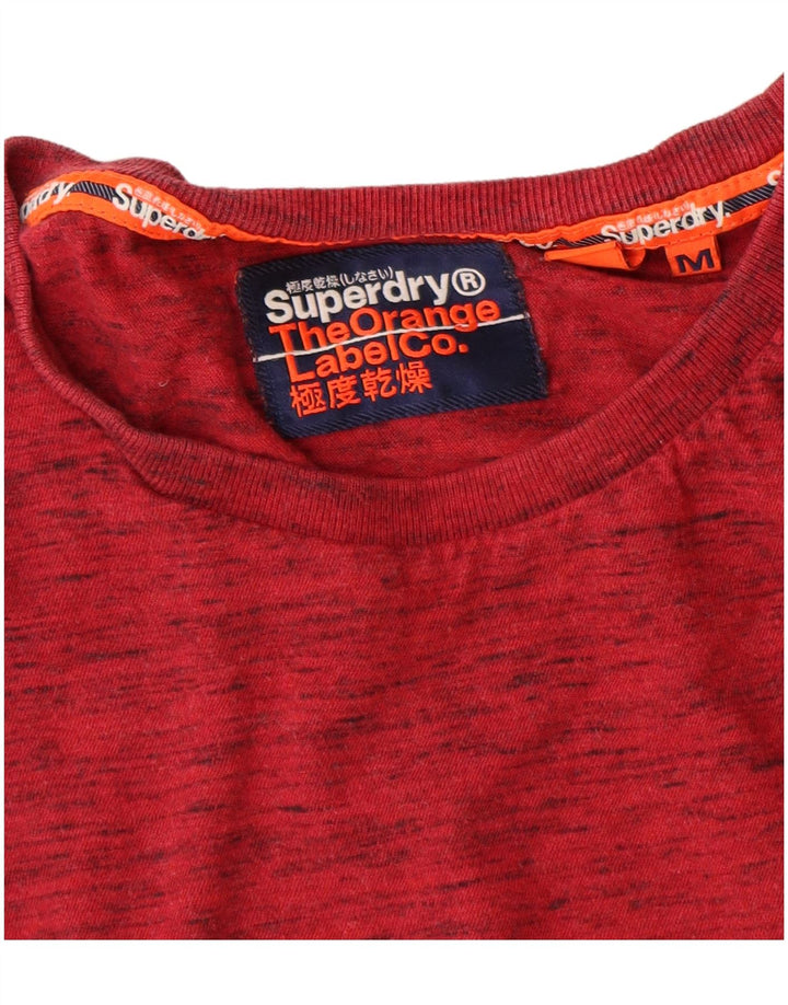 T-shirt męski Superdry, bawełniany, średni, czerwony, w cętki